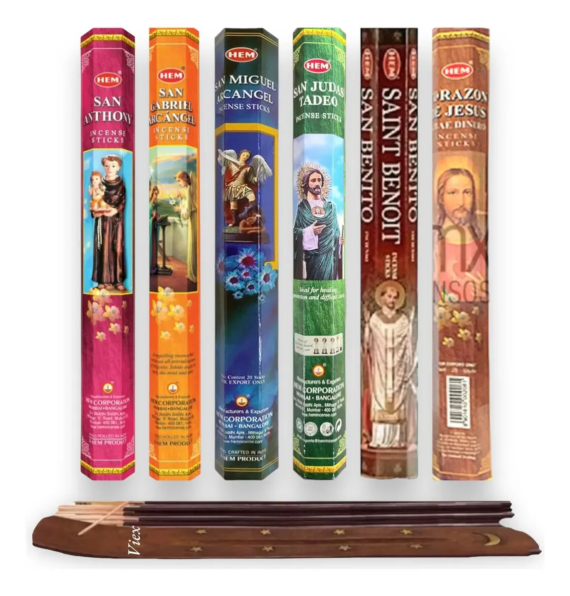 Hem Mayoreo Collections Incense 120 palitos com porta-incenso Fragrance Celestial Collection
