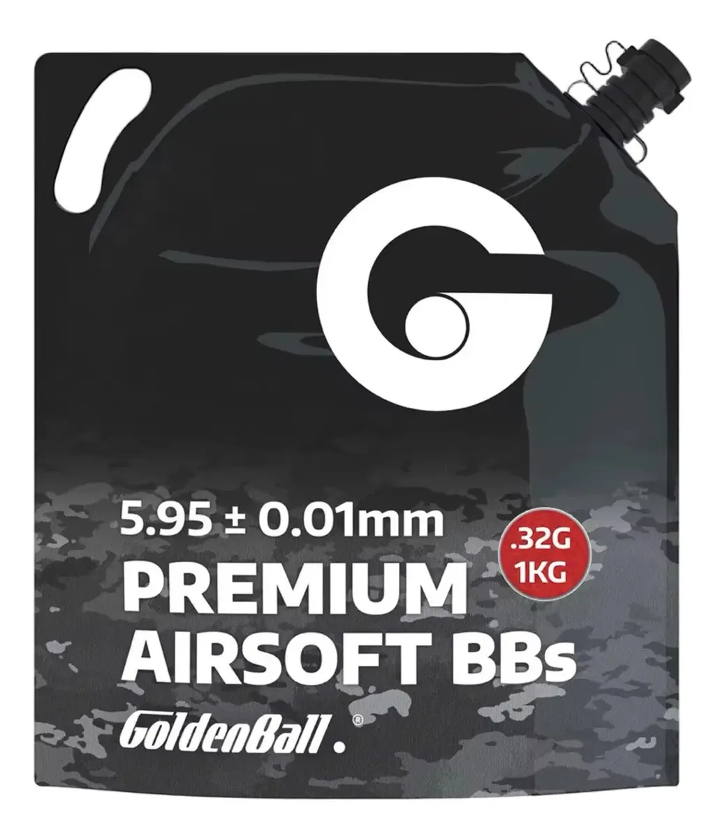 Bola dourada Bbs Airsoft 3,2 de 1 kg 3125 e 6 mm Premium