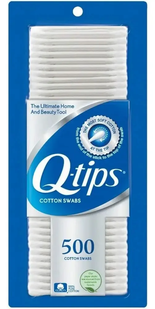 Q-tips Cotonetes de Algodão 500 Ea (pacote de 2)
