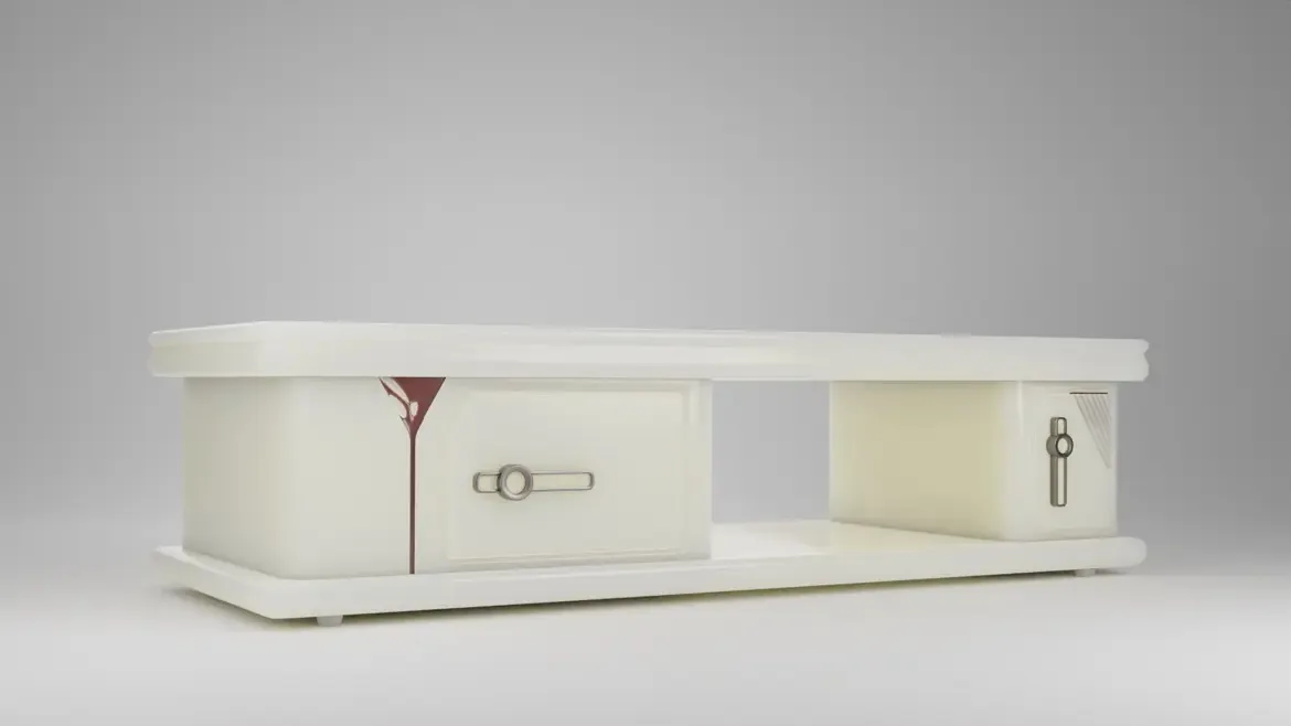 Móveis de mesa modernos para casa, rack de TV, gavetas brancas