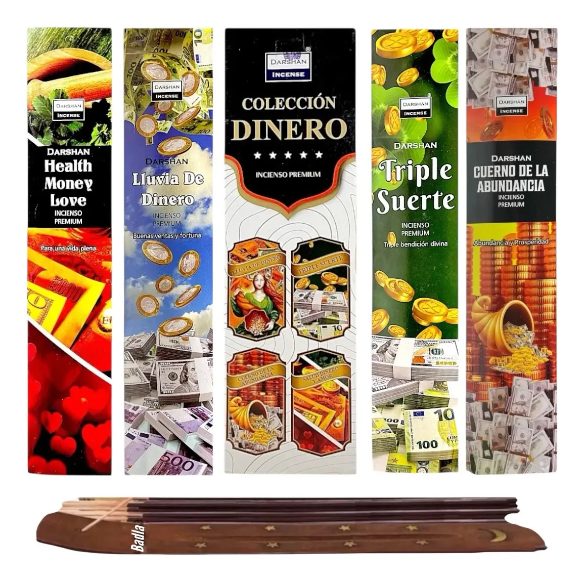 Bolsa Darshan Wholesale Incense 240 palitos com porta-incenso Money Collection