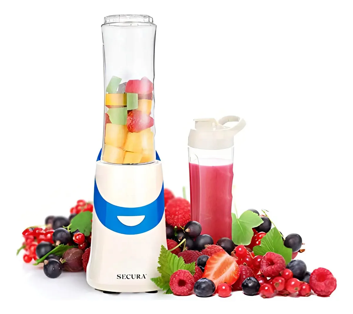 Secura - Liquidificador pessoal de 300 W para batidos e smoothies. Cor: azul