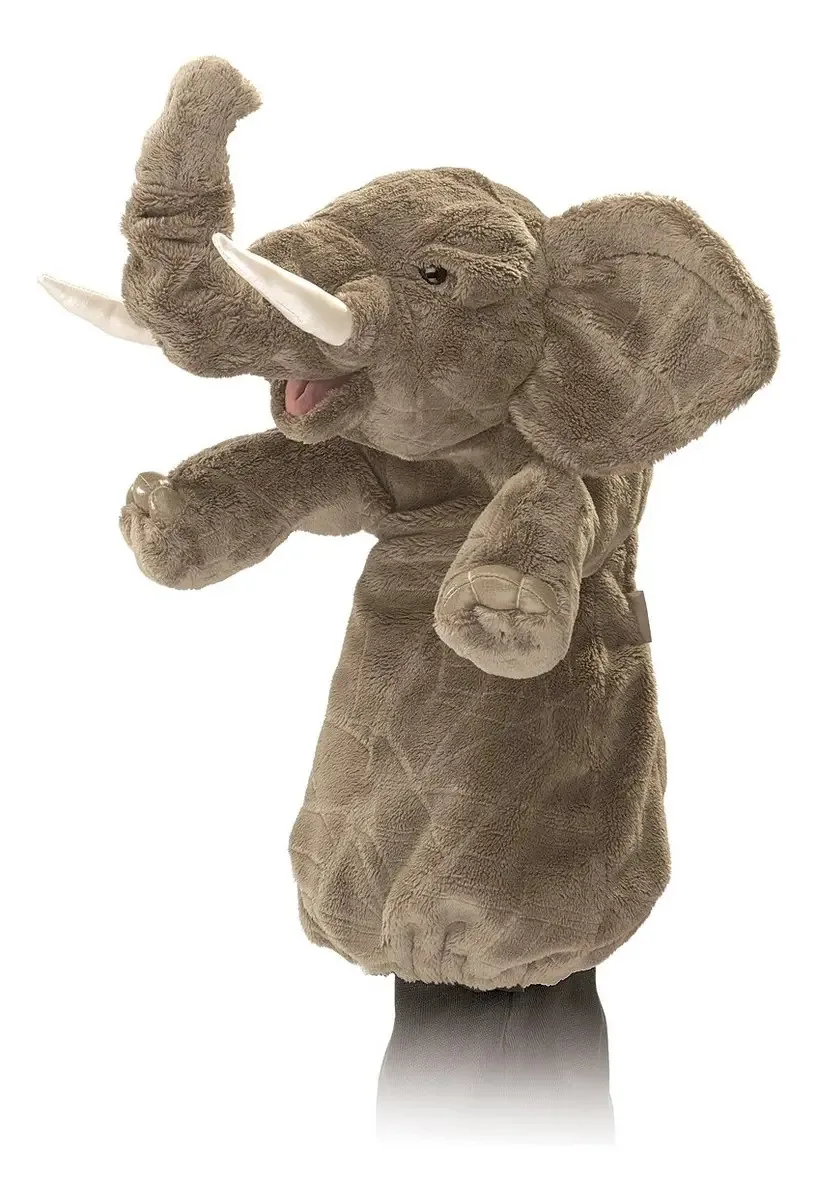 Boneco Folkmanis Elephant Stage, multicolorido, 1 orelha