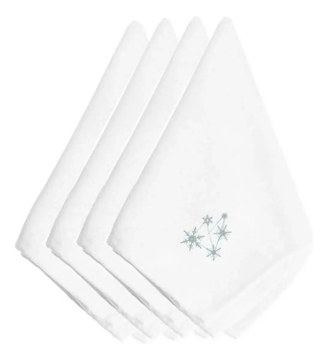 Guardanapos de Natal bordados, conjunto de 4 — laváveis, macios