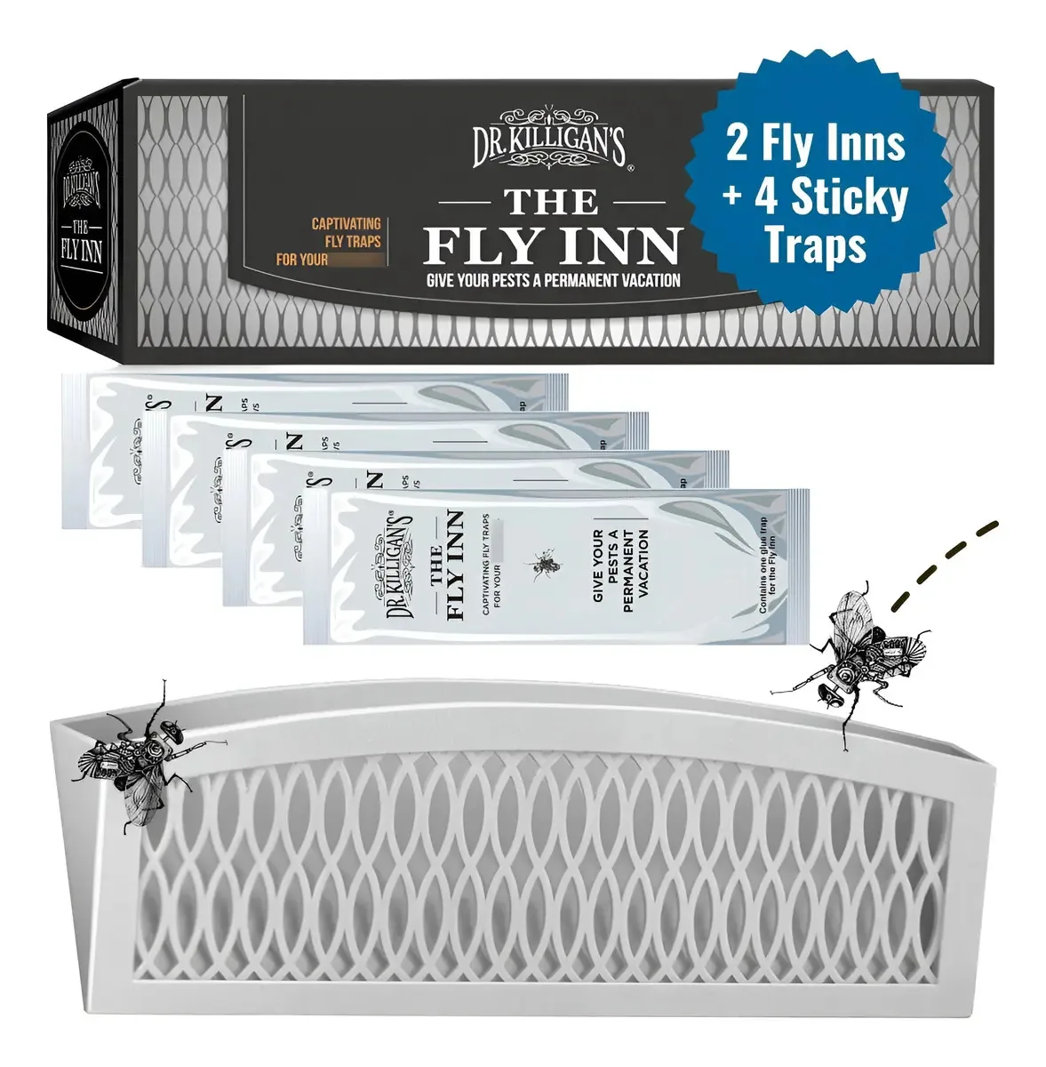 Dr. Killigans The Fly Inn Armadilhas Adesivas Para Janelas
