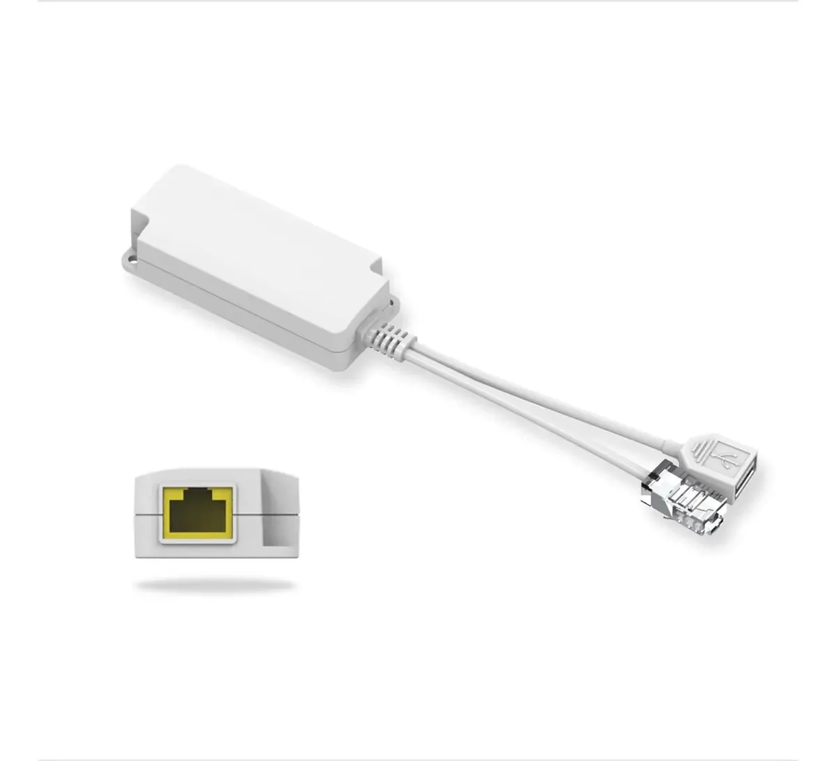 Divisor Poe, 5v 2.5a, Porta Poe para USB Tipo A fêmea, compatível com IEEE 802.3af