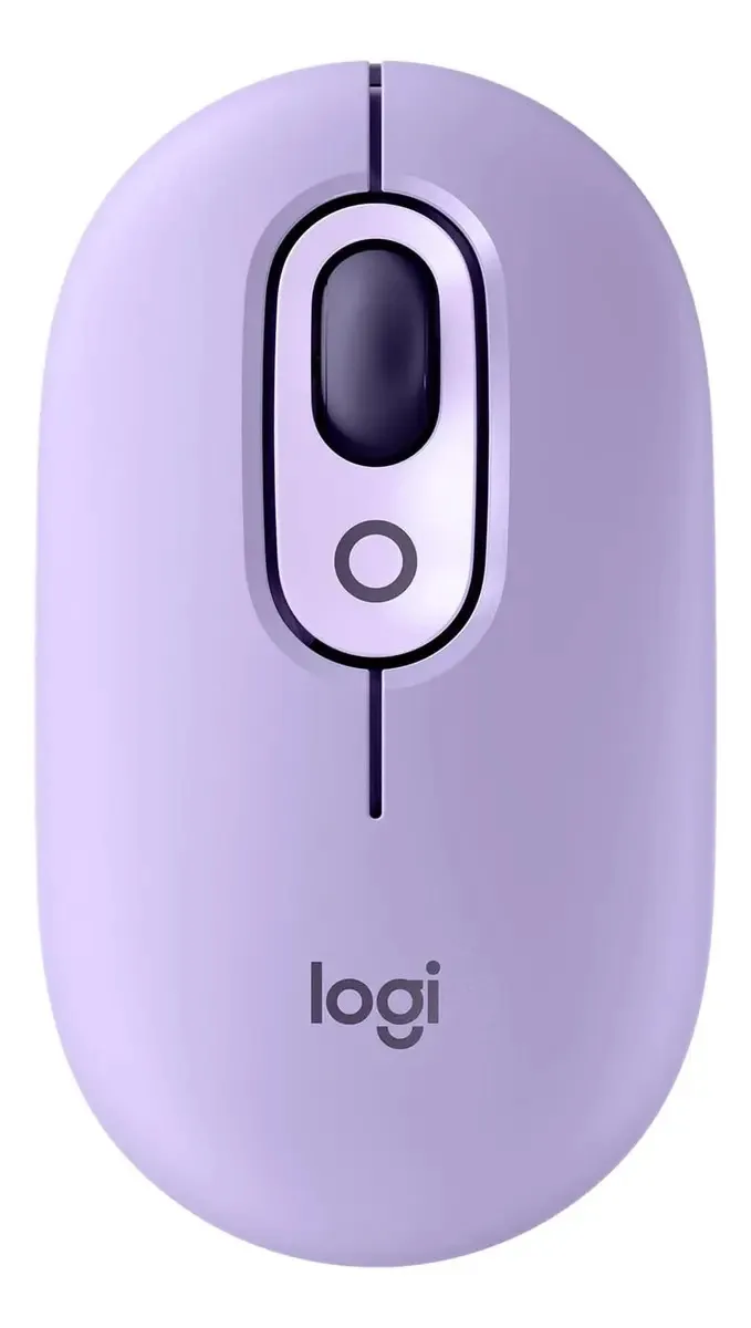 Mouse sem fio Logitech Pop com emojis, silencioso e azul