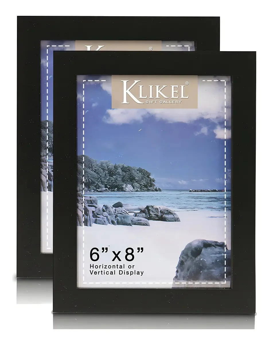 Conjunto de molduras Klikel Black de 2 molduras para fotos