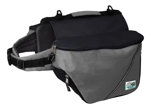 Mochila para cães Doggles, média, cinza/preta