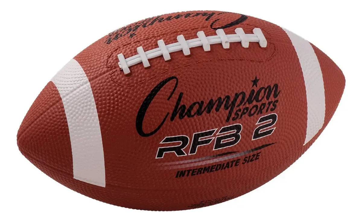 Bola de Futebol Americano de Borracha Tamanho Intermediário Champion Sports