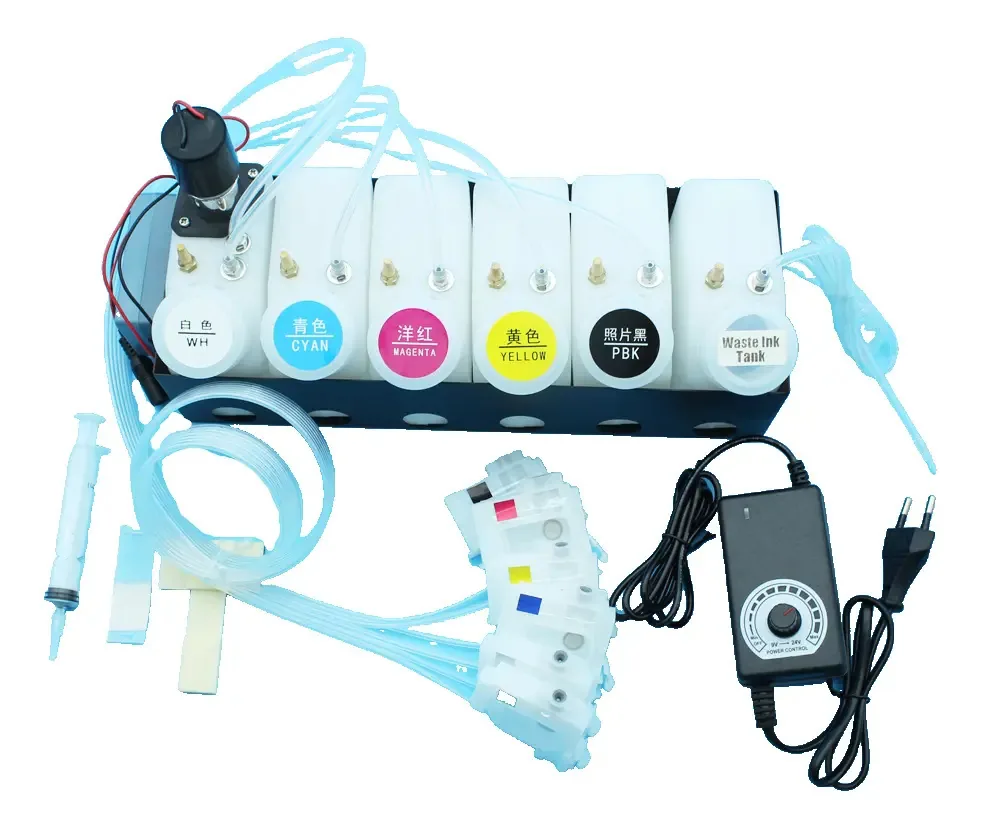 Kit de fornecimento de tinta Dtf Ciss, tanque de tinta residual