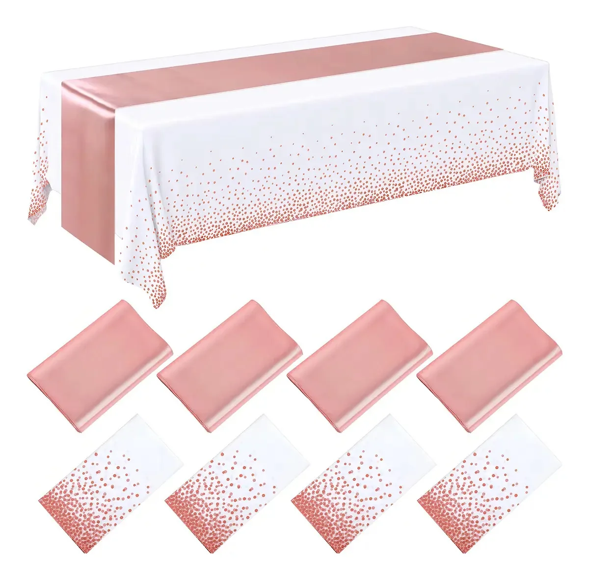 Toalhas de mesa descartáveis e corredores de mesa para eventos, 54x108