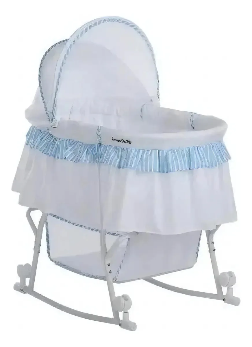 Berço portátil Moises Dream On Me 2 em 1 com toldo removível, branco