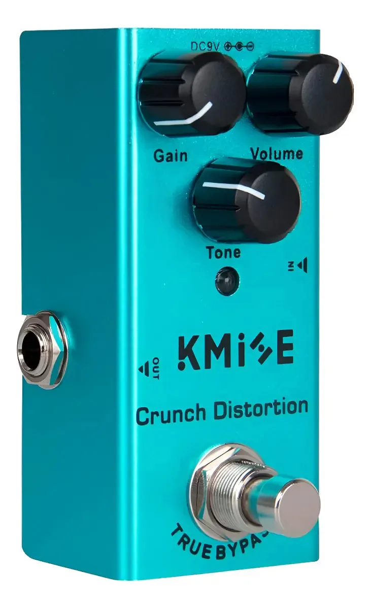 Pedal de efeitos de distorção Crunch para guitarra elétrica