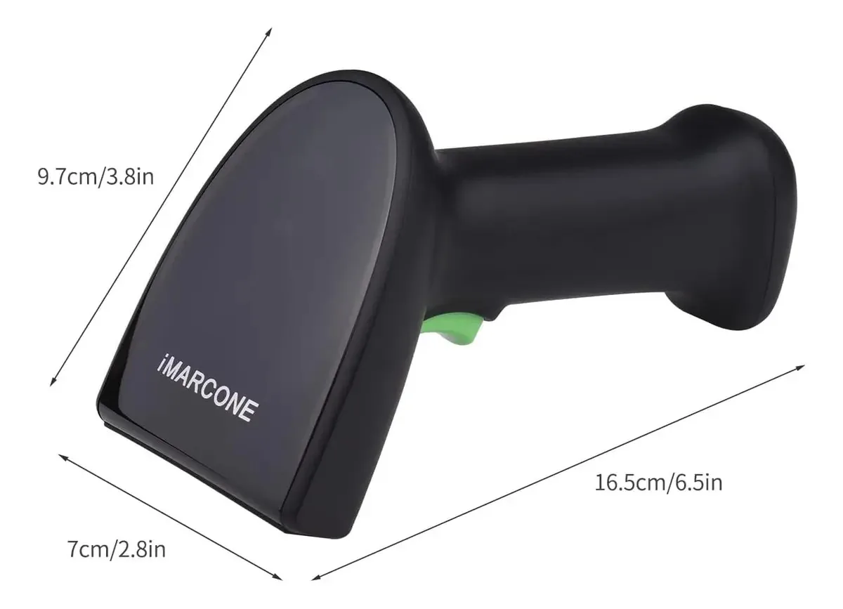 Magill Scanner de Código de Barras 1D/2D/QR Portátil Leitor de Código de Barras Sem Fio 2.4G com Base (Tamanho: 2.4G Sem Fio)