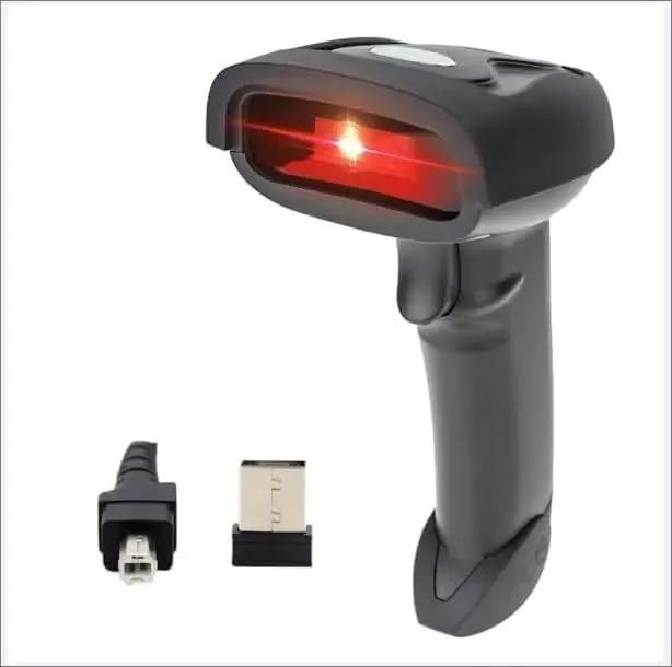 Magill Scanner De Código De Barras Sem Fio 2 Em 1 Leitor De Código De Barras 1D Portátil USB Recarregável Para Computador Mac Portátil