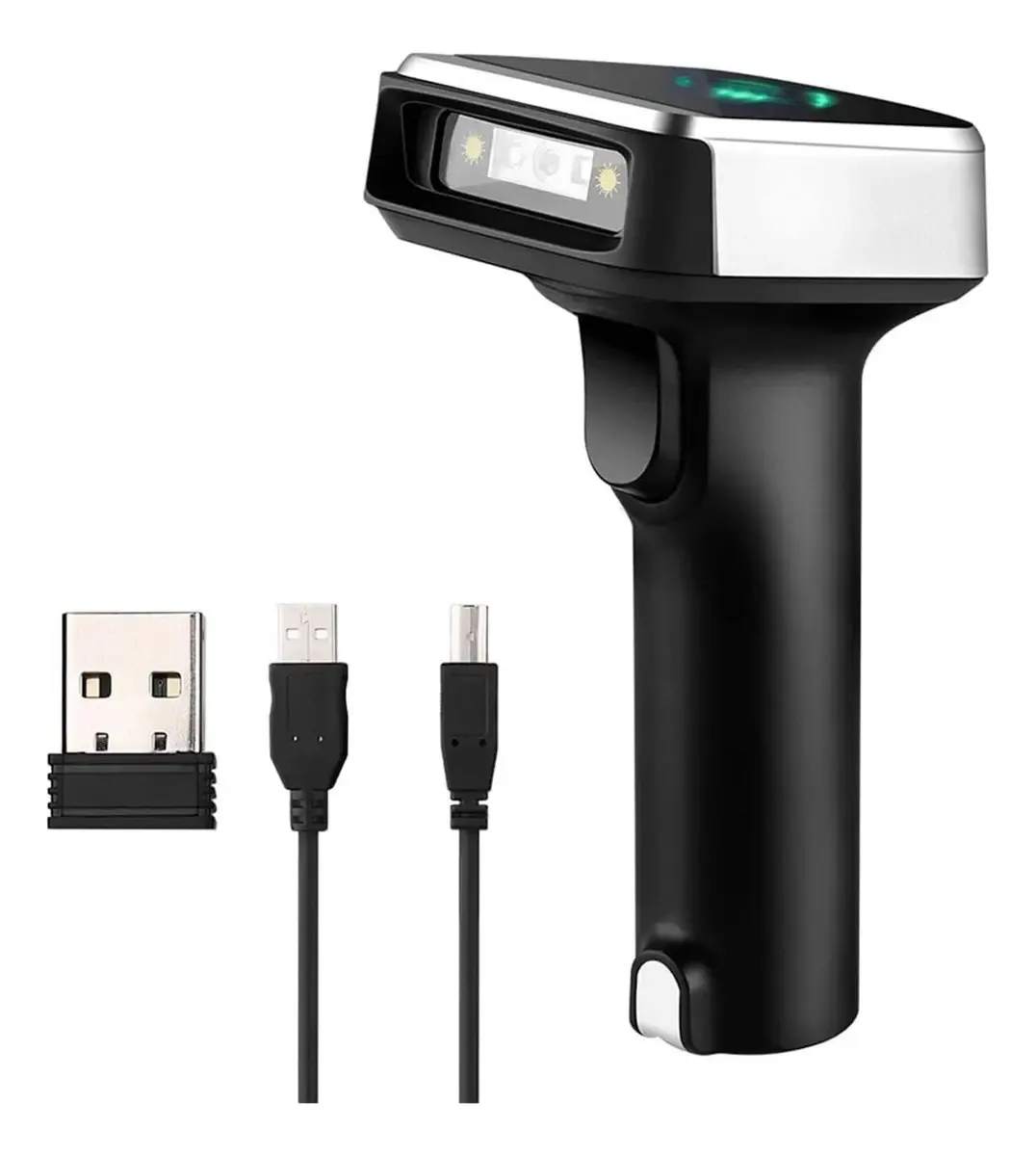 Magill Scanner de Código de Barras, Scanner de Código de Barras Sem Fio 2D QR BT 4.1 Leitor de Código de Barras Sem Fio USB para Data Matrix PDF417 Compatível com UPC