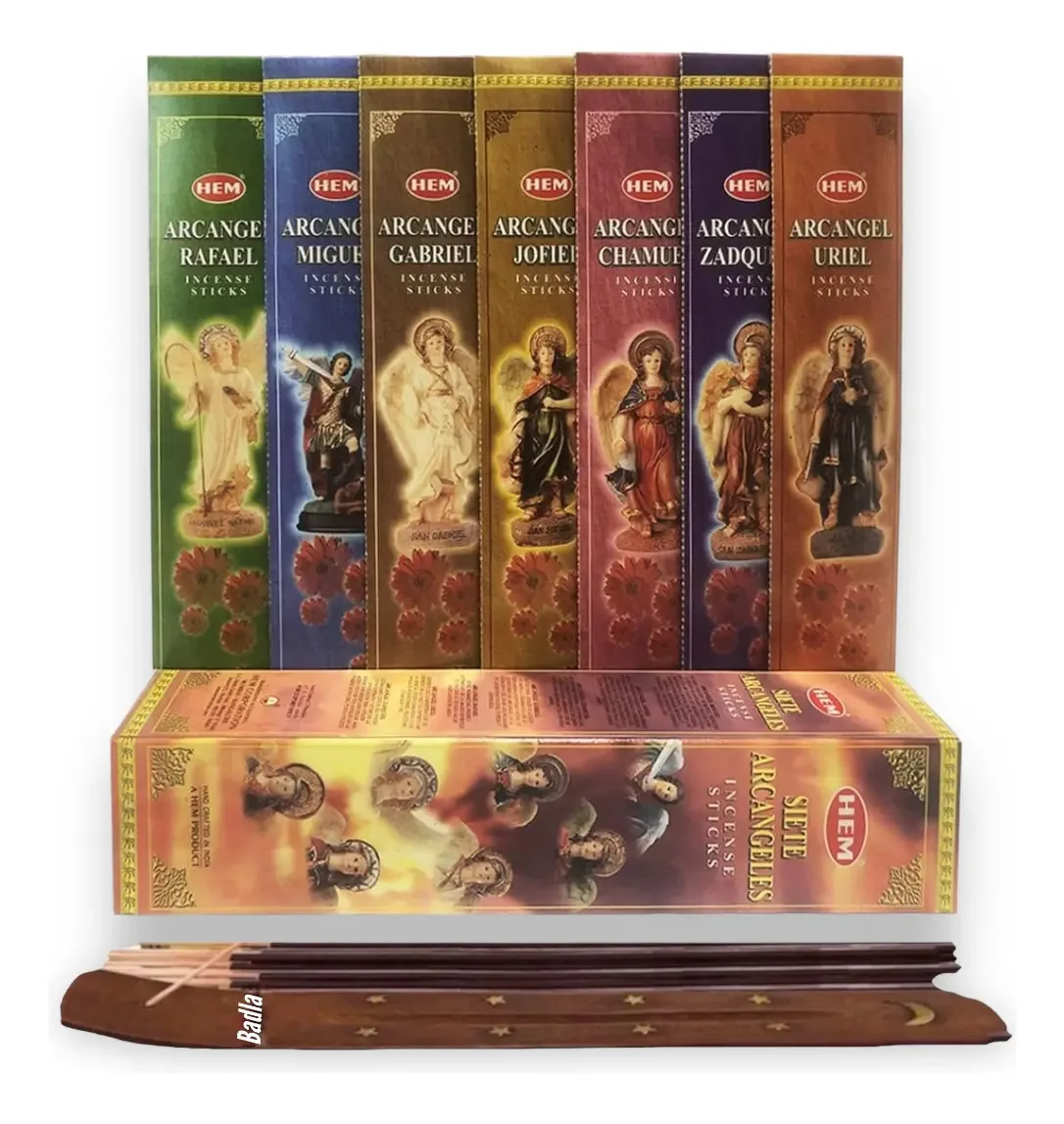 Bolsa de incenso Hem Mayoreo 7 Archangels com porta-incenso
