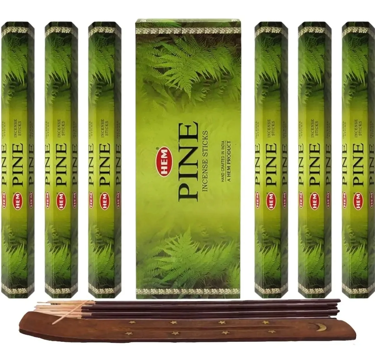 Hem Mayoreo Incense 120 palitos com porta-incenso Aromas Pine Fragrance