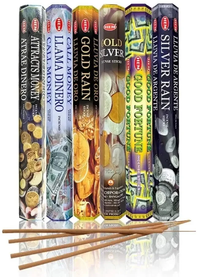 Coleções Incense Hem Mayoreo 120 palitos com porta-incenso Fragrance Mystic Collection