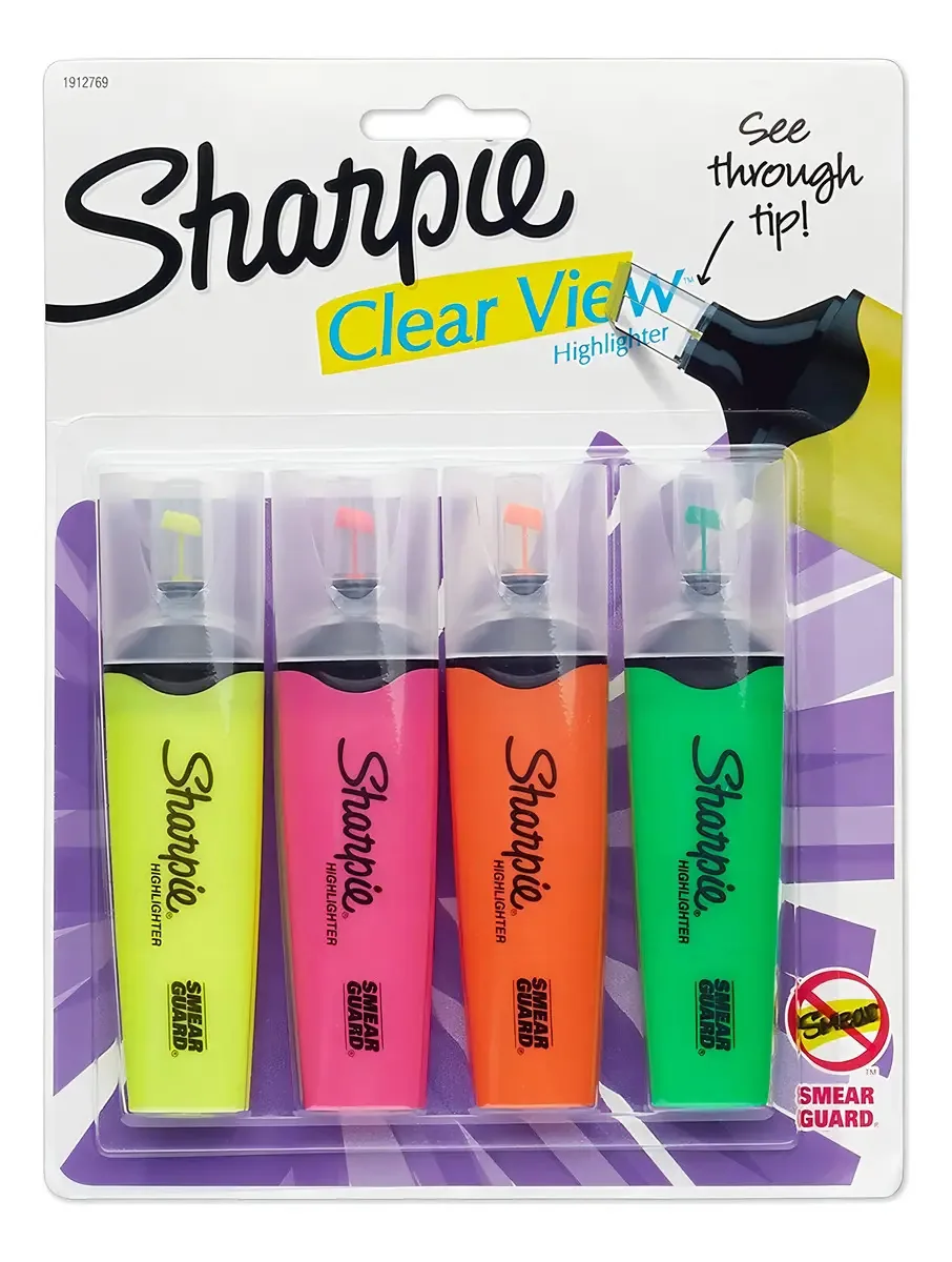 Marcadores Sharpie Clear View X4 - Unidades
