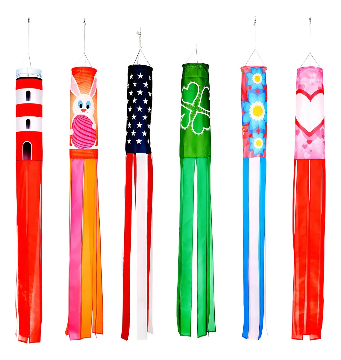 Conjunto temático de 60 birutas de primavera e verão com 6