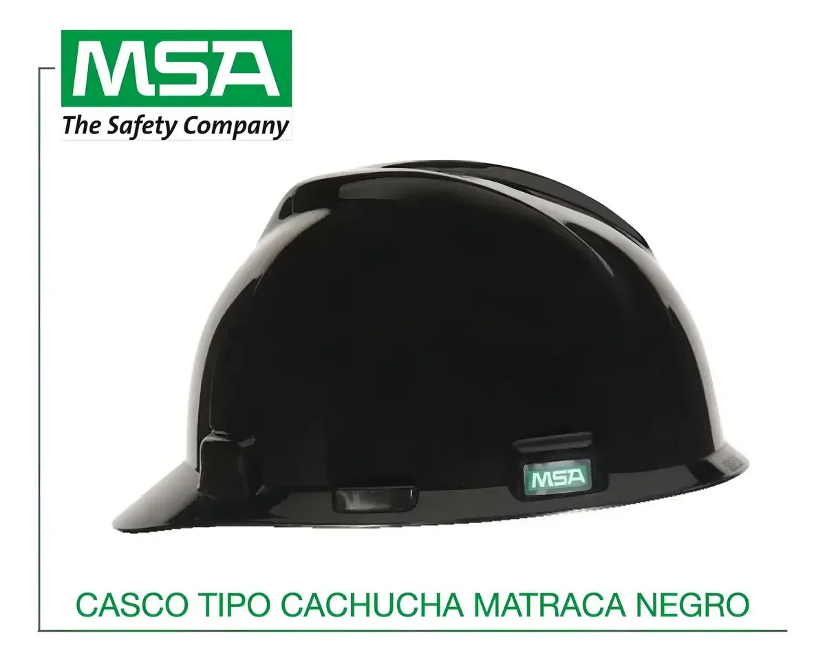 Capacete de segurança em polietileno de alta densidade MSA 10031801 preto