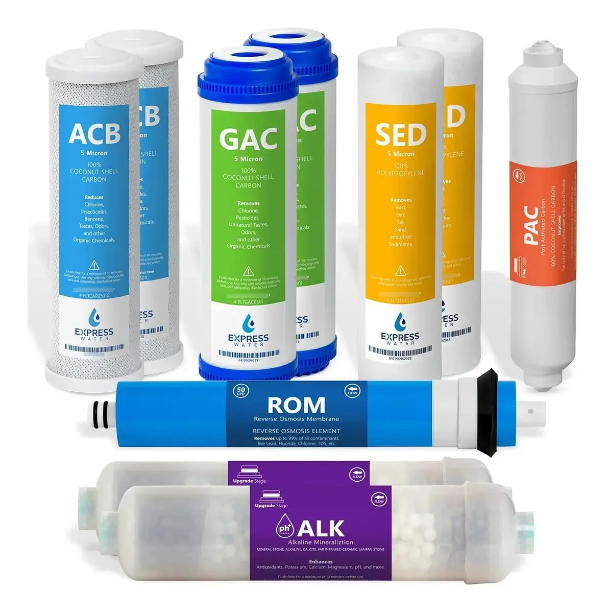 Kit de substituição do sistema de osmose reversa de 10 filtros