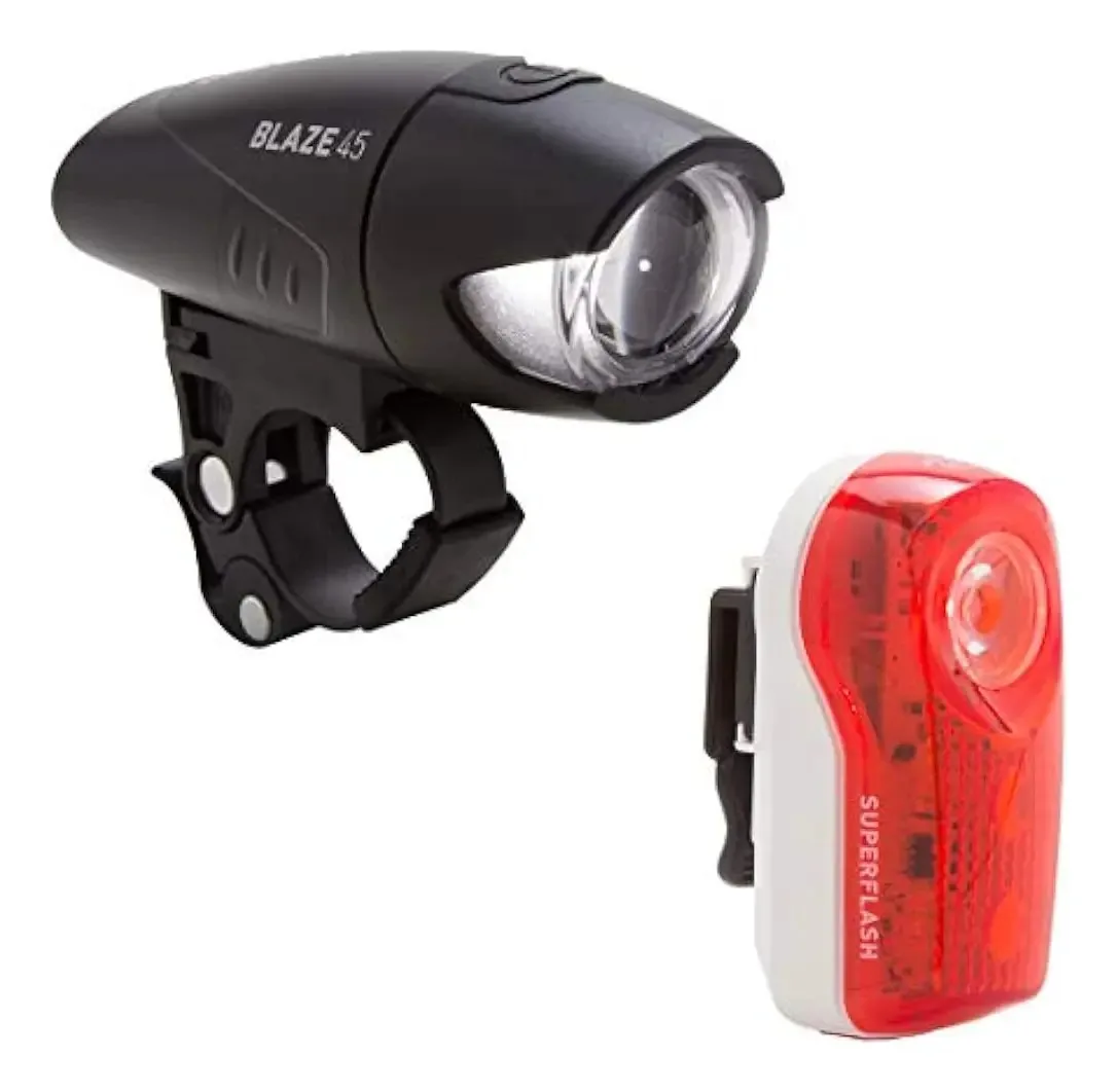 Conjunto de faróis e luzes traseiras Planet Bike Blaze