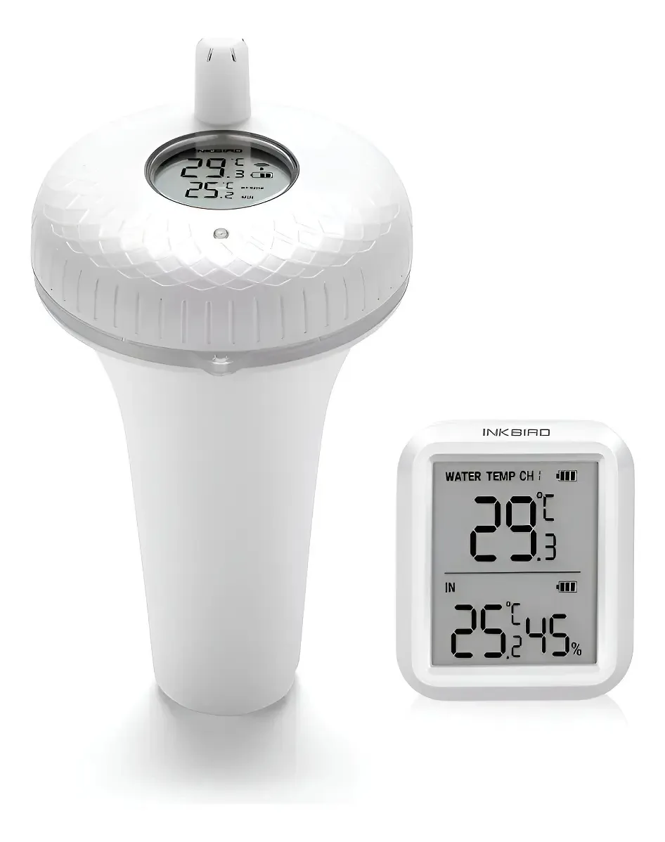 Flutuador Para Piscina Sodramar Com Termômetro Branco Branco