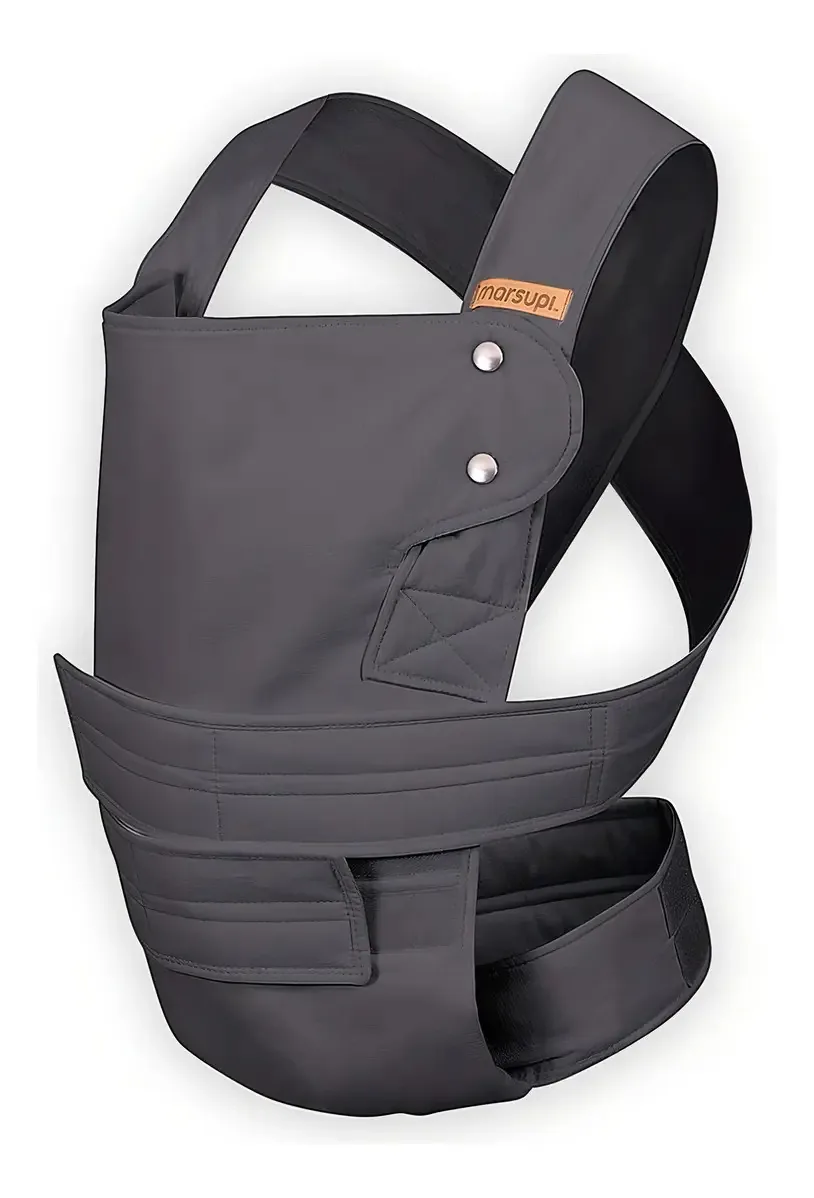 Mochila ergonômica cinza para transporte de bebês Marsupi