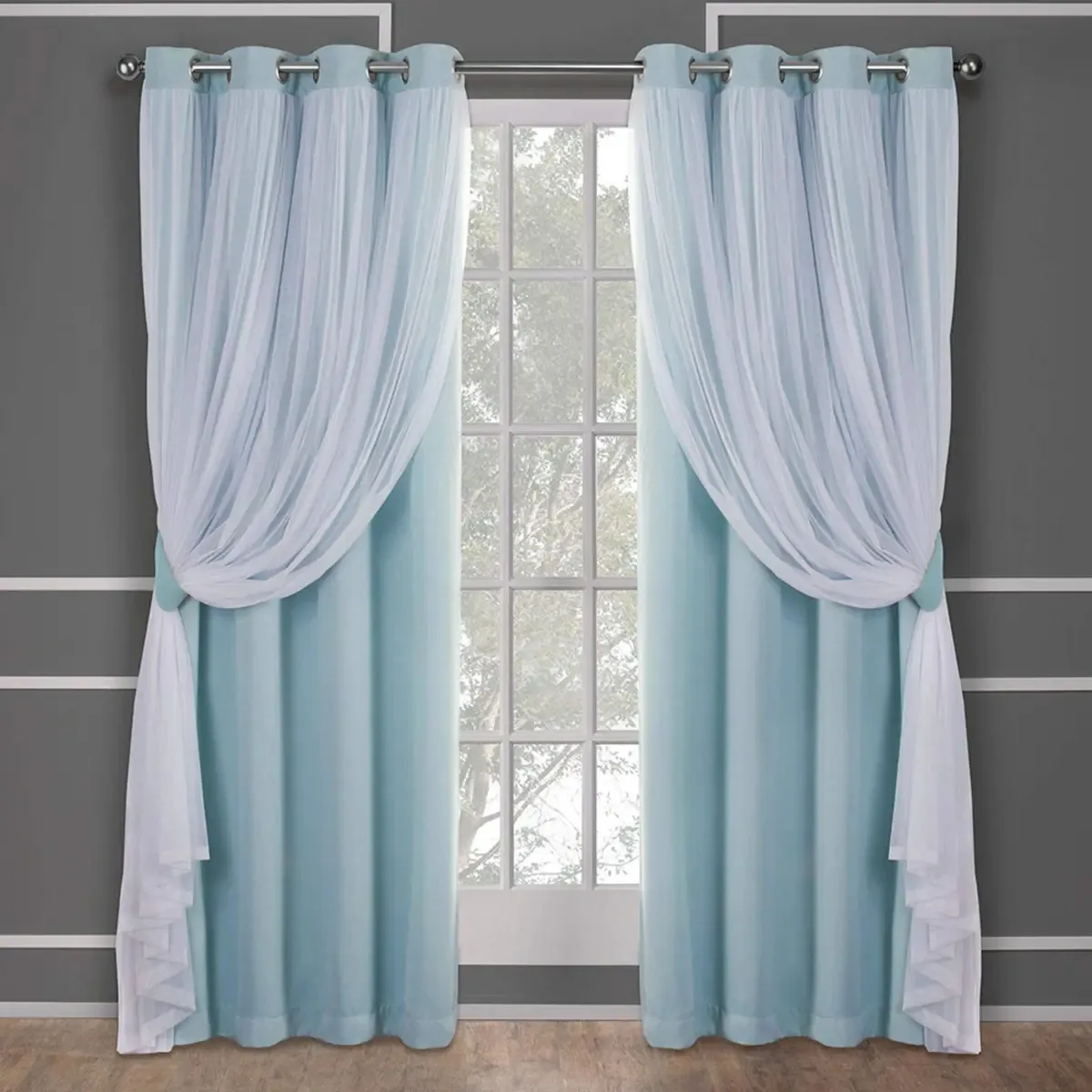 Exclusive Home Cortinas Catarina Aqua 132x213cm
