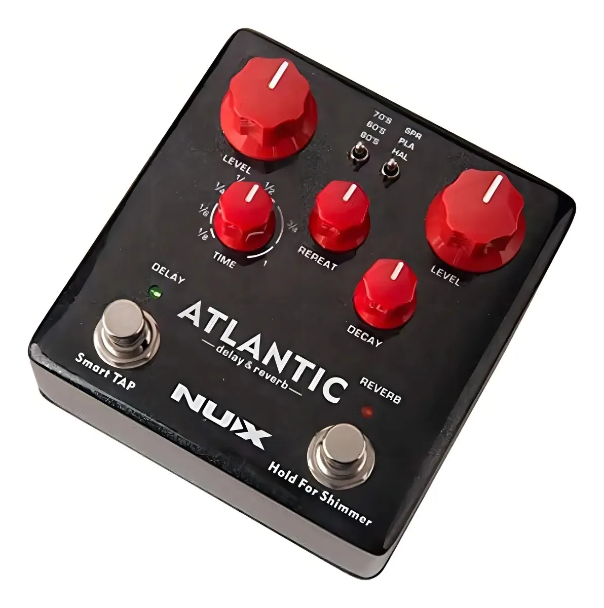 Pedal Atlântico com efeito de atraso e rebobinamento com
