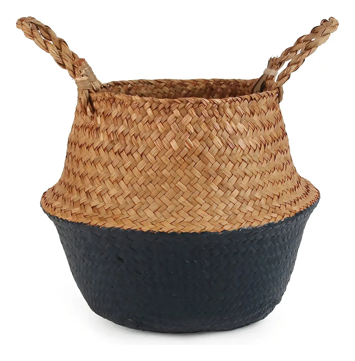 Cesta de barriga de ervas marinhas tecida Bluemake para