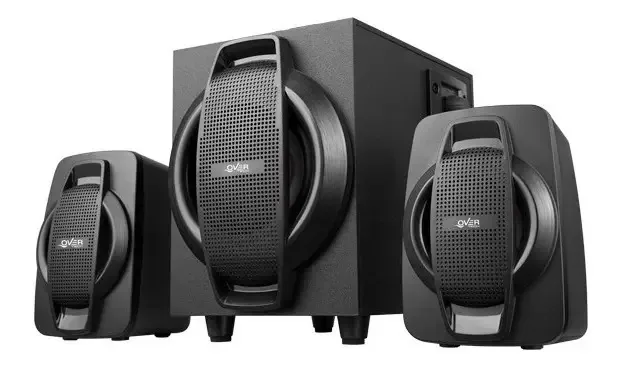 Alto-falante do sistema de áudio Overtech OV114a 2.1, cor preta