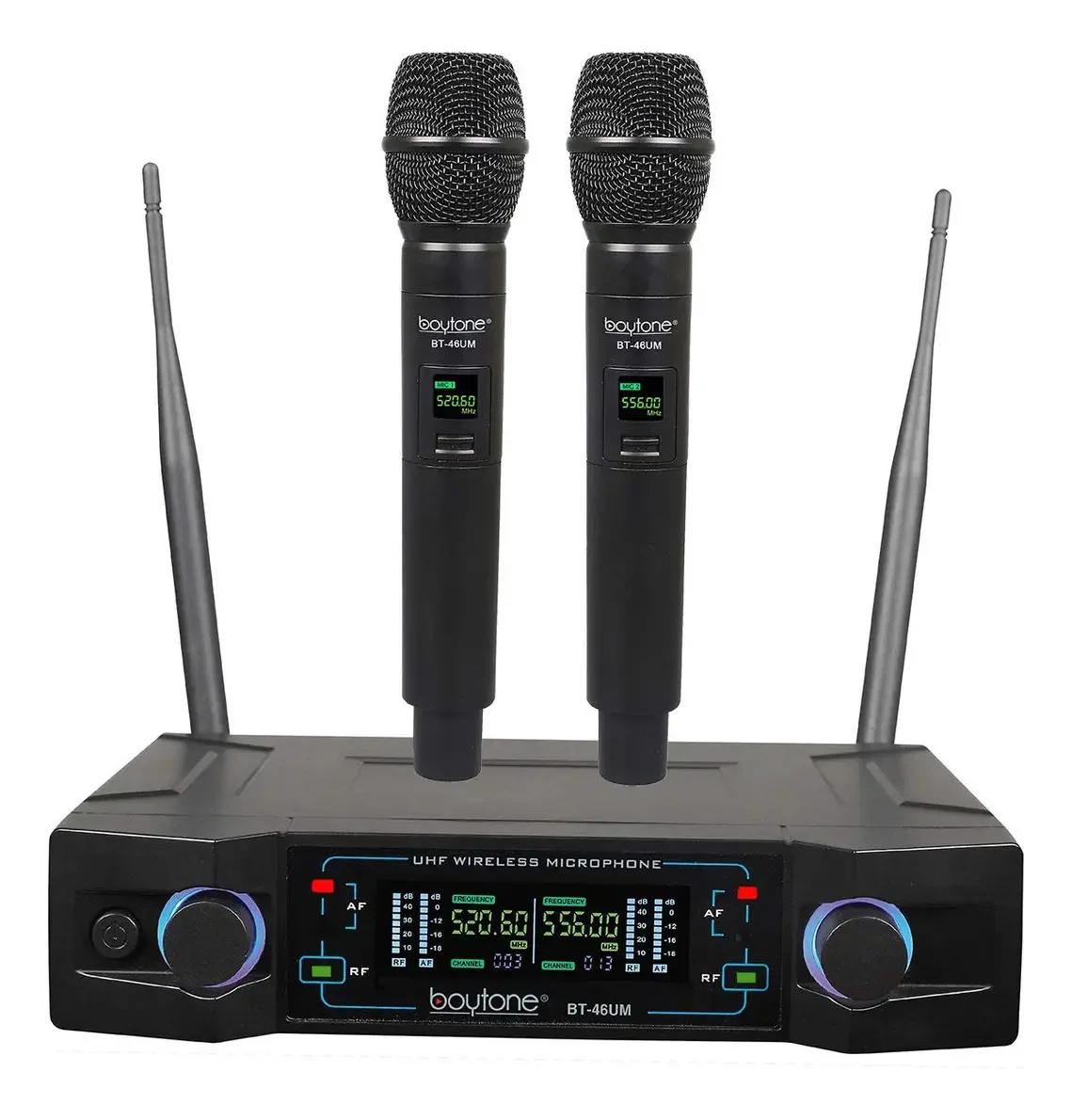 Boytone Bt-46um Microfone Sem Fio Preto