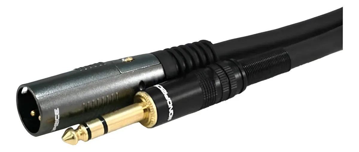 Cabo profissional XLR para Trs 1/4 para estúdio e palco