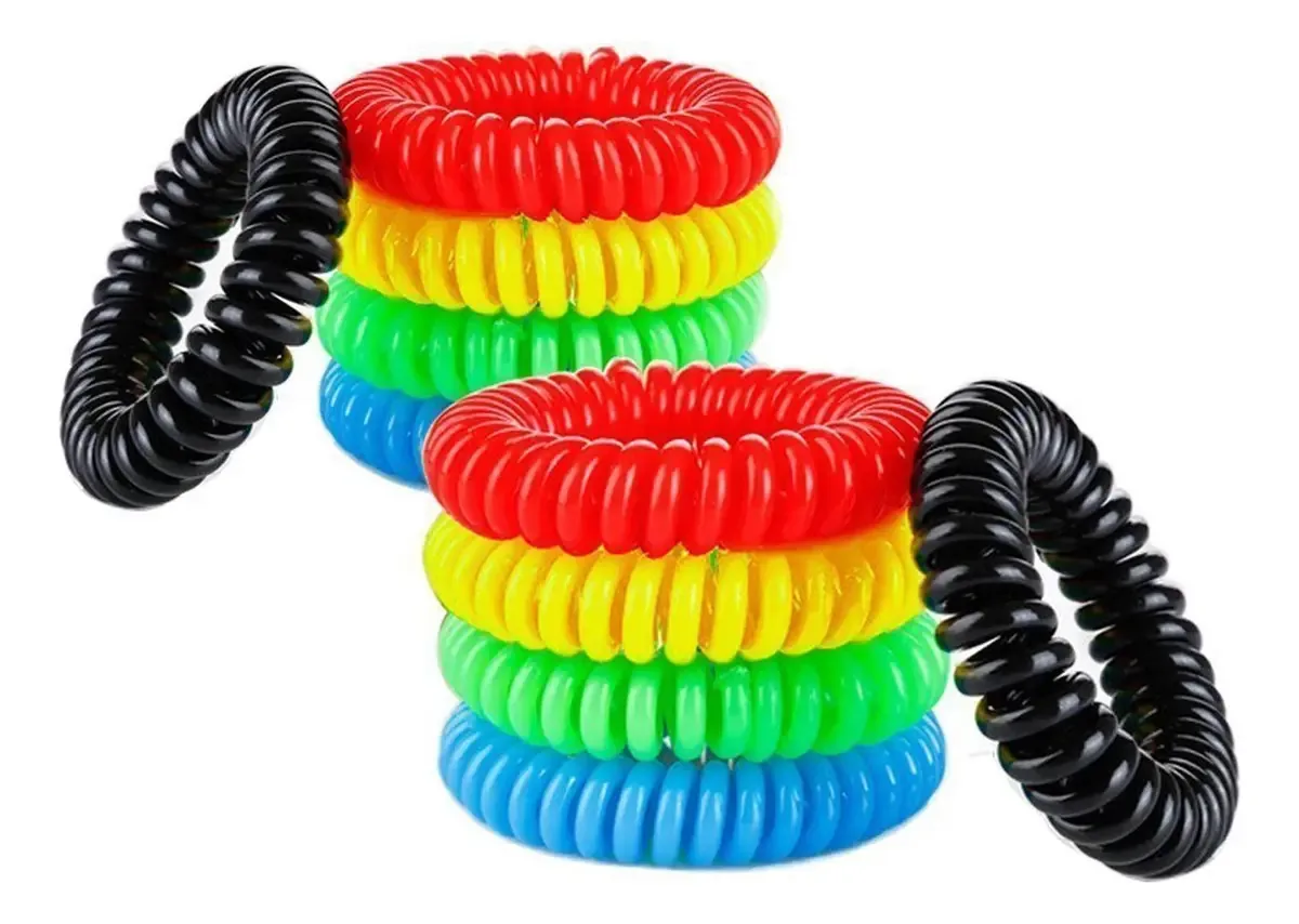 Pulseira repelente de mosquitos, pacote com 15, pulseiras naturais, totalmente naturais, sem DEET e resistente à água, para adultos e crianças. Pacote Prime Value