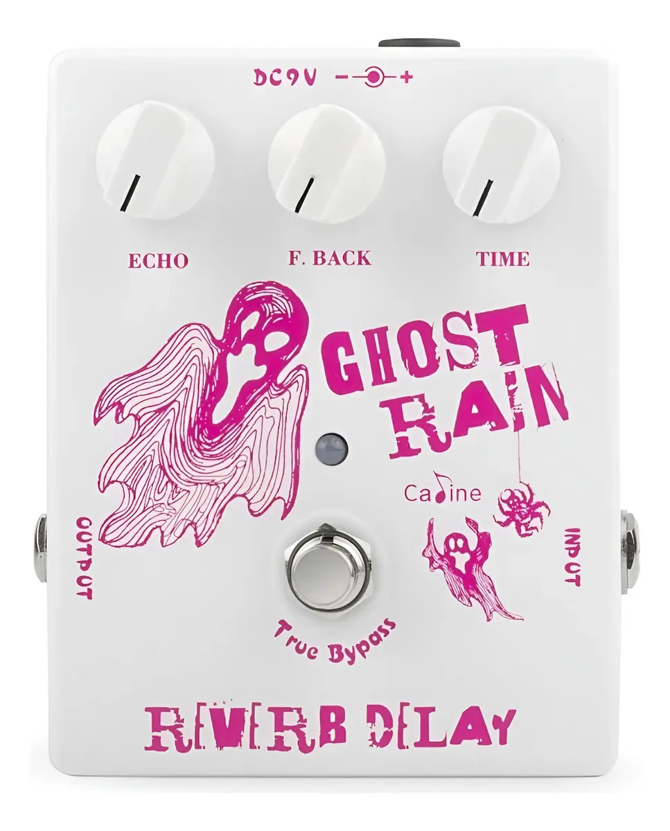 Pedal de efeitos Eco Delay para guitarra True Bypass Black
