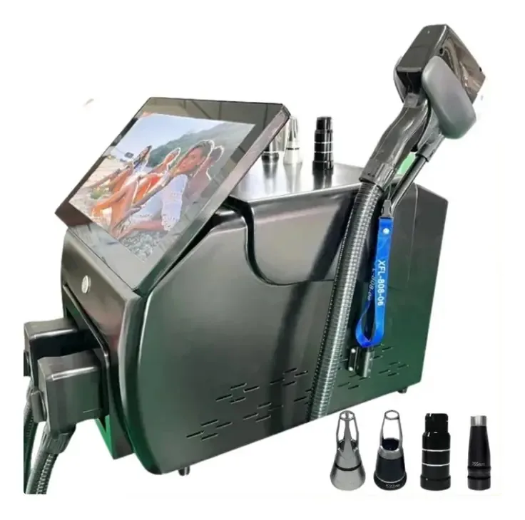 Máquina 2 em 1 de Pico Segundo e Soprano Titanium para depilação permanente, remoção de tatuagens, melasma e peeling de Hollywood
