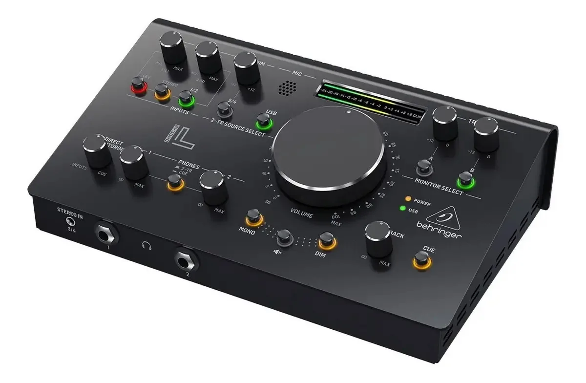 Controlador Behringer Studio L com interface de áudio USB 2x2 - preto