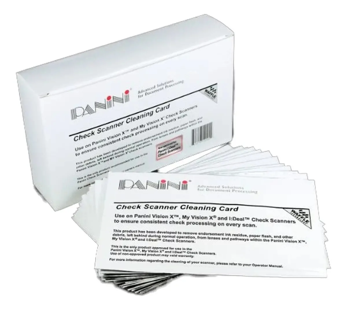 Cartões de limpeza do scanner Panini 15U Check