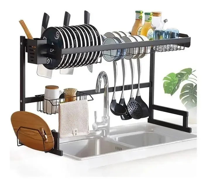 Pratos de drenagem de mesa de aço inoxidável, talheres, copos, 65 cm, cor aleatória