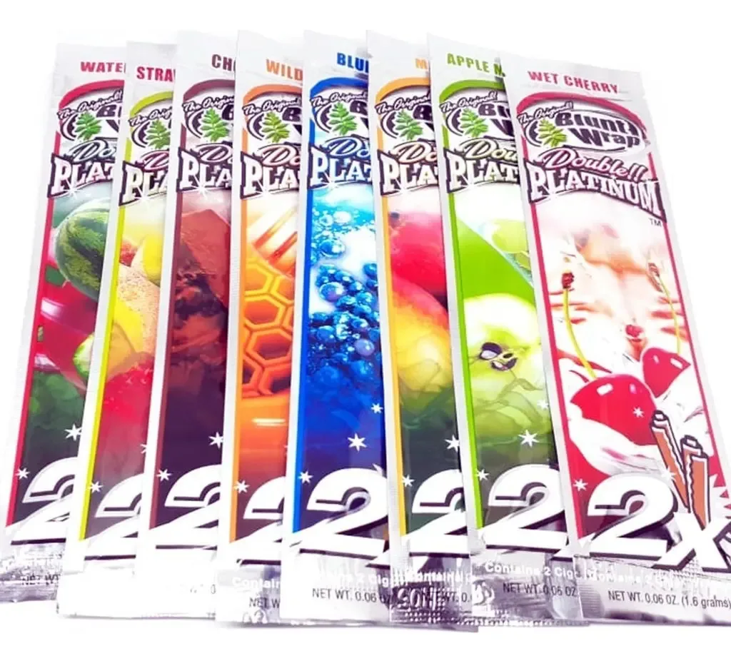 Pacote Bluntwrap de 2 unidades de papéis para enrolar e couros com sabor de melancia