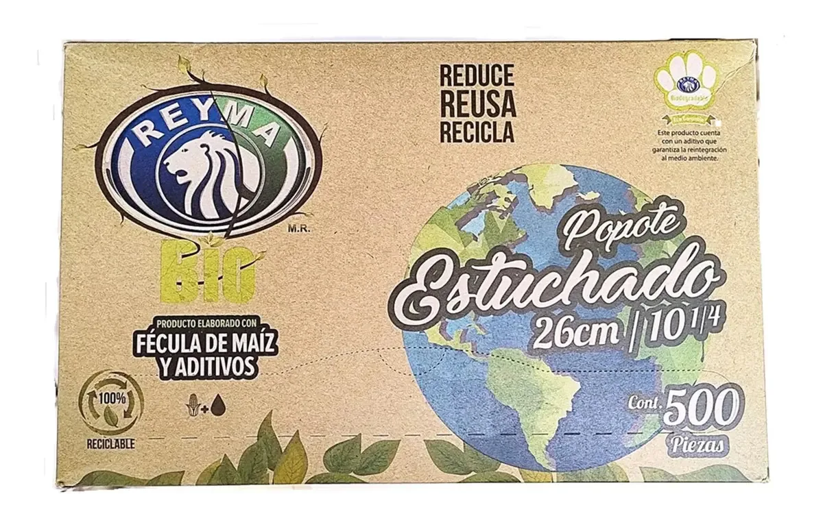 Canudos Biodegradáveis Embalados 26 Cm 500 Peças