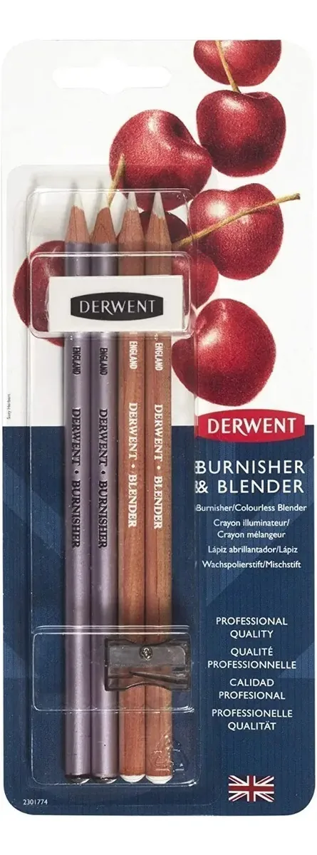Conjunto Derwent de 4 lápis misturadores de cores e apontadores