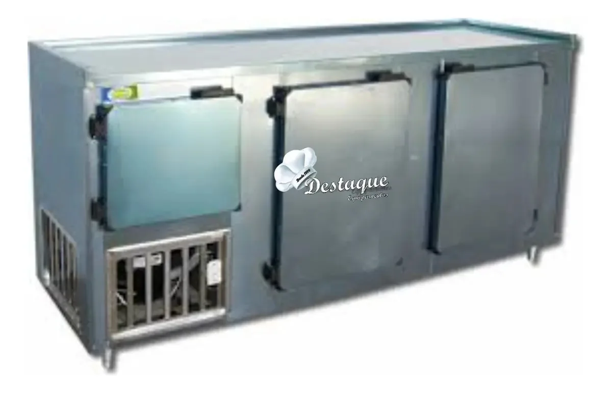 Balcão De Encosto Refrigerado 2,00 Mts Refrigel Inox
