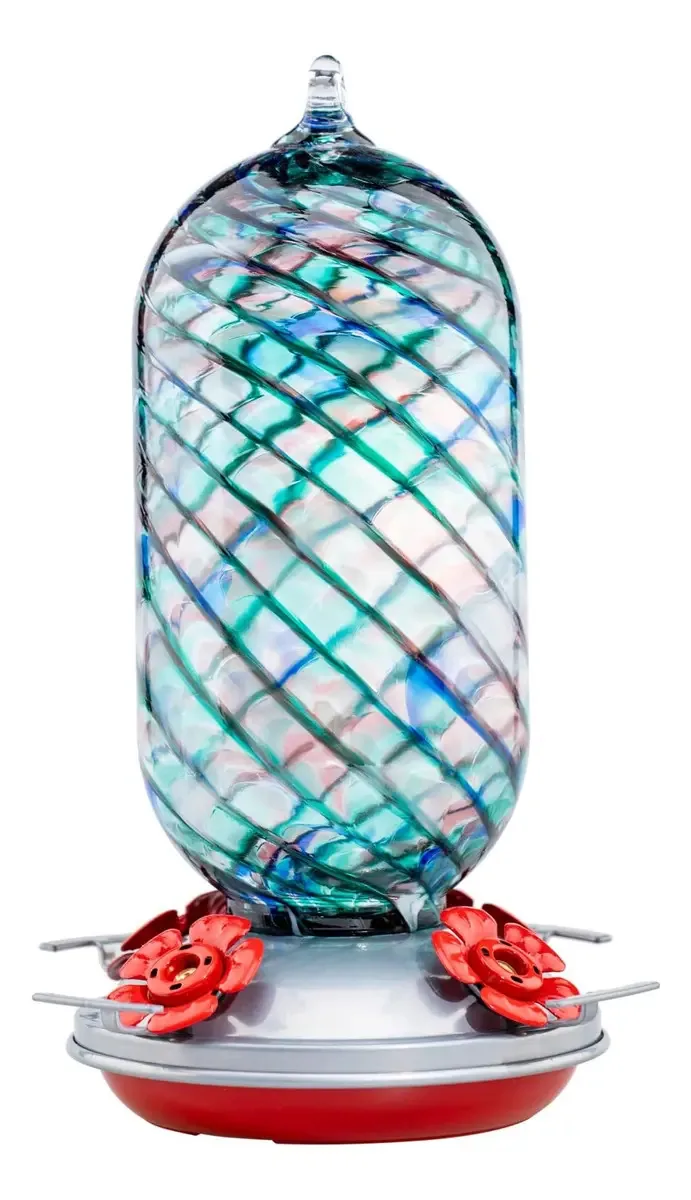 Alimentadores Muse Garden Hummingbird para pendurar ao ar livre. Cor: Ocean Mermaid