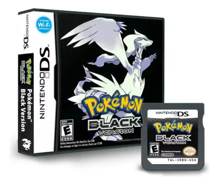 Capa para Nintendo DS em inglês com cartucho Pokémon Black R4