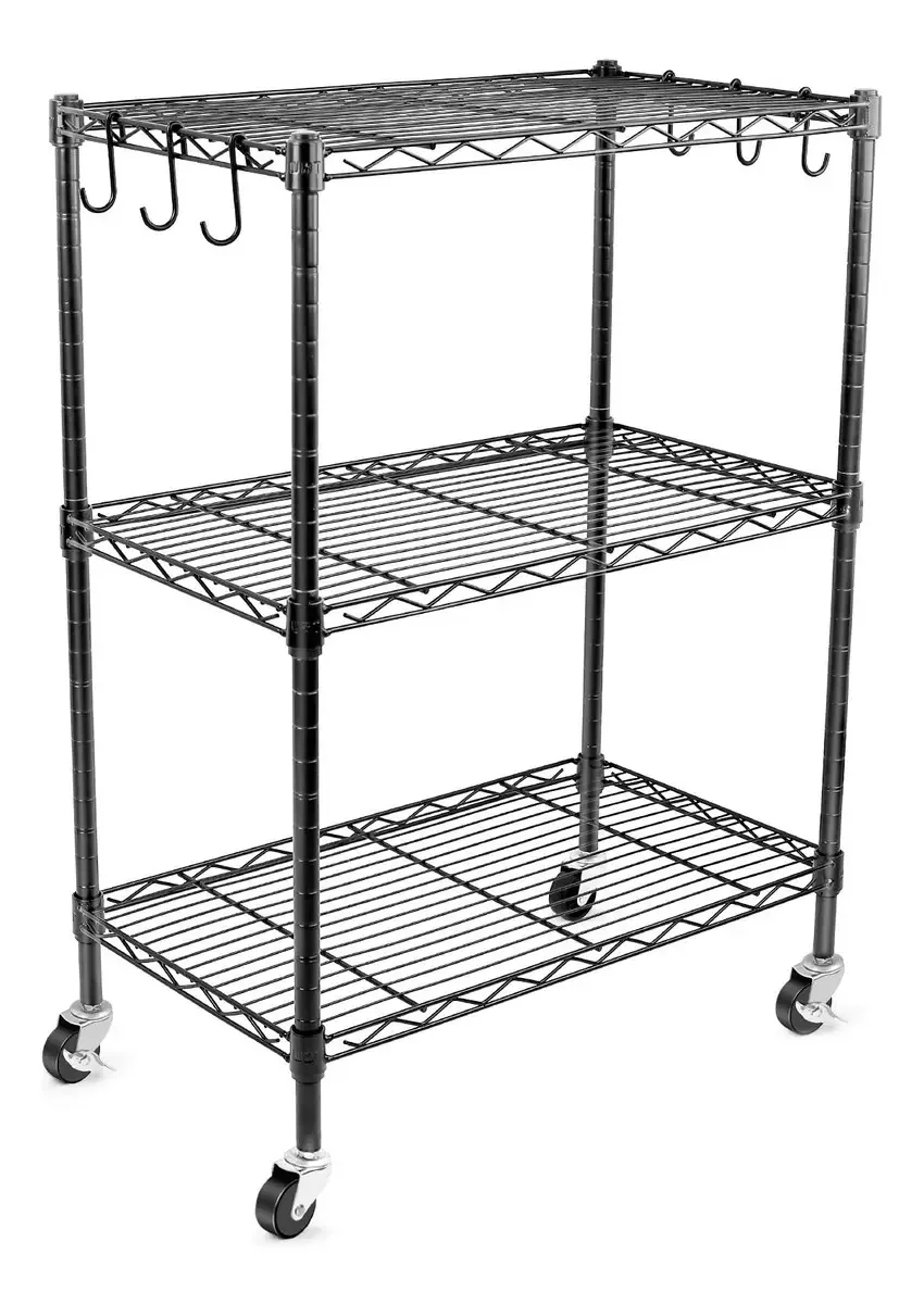 Racks de armazenamento duráveis e ajustáveis de 3 camadas